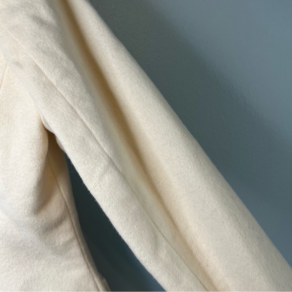 Anne Klein Women's Wool Angora Open Front Blazer Ivory Petite Size 2 Fall Casual - Picture 10 of 13